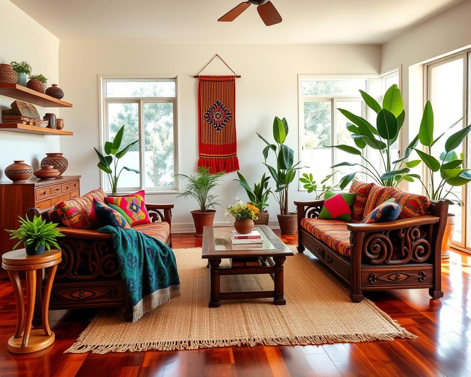 Kenyan-inspired living room