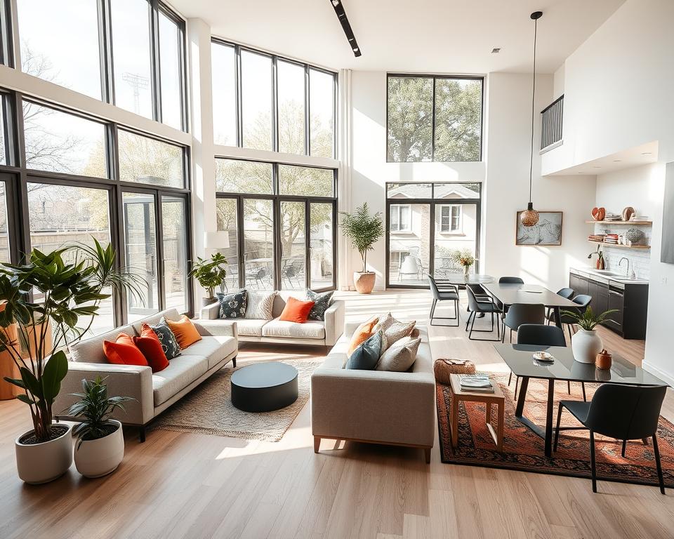 open concept living room