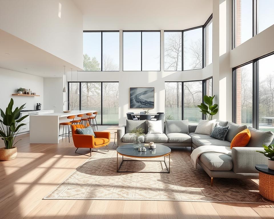 open concept living room