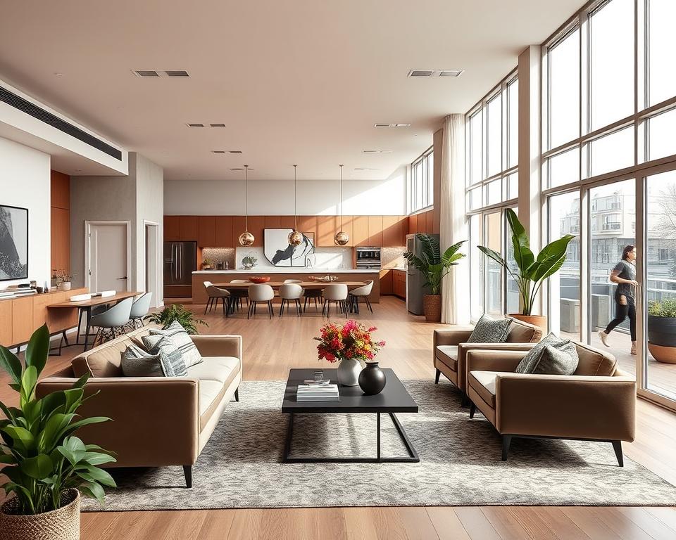 open-concept living room