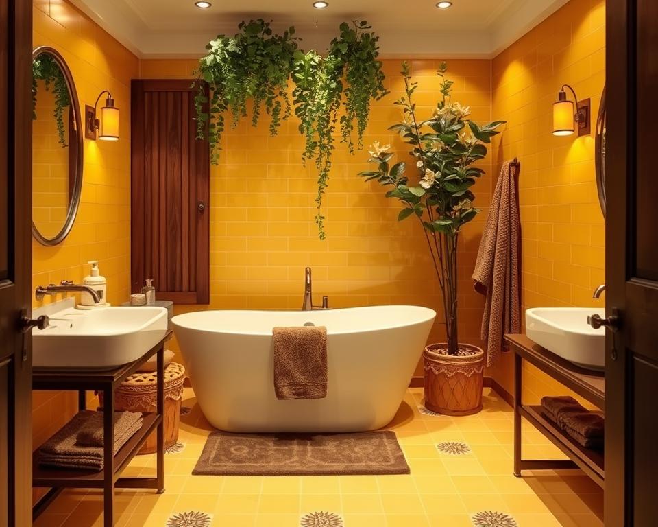 warm bathroom color palette