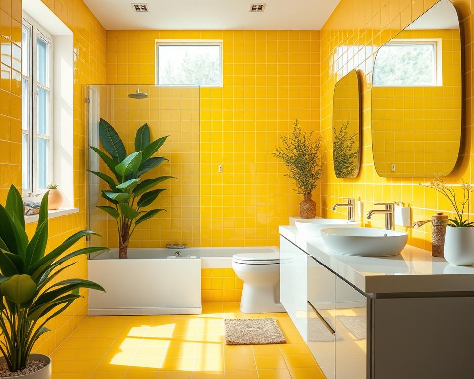 yellow tile bathroom ideas